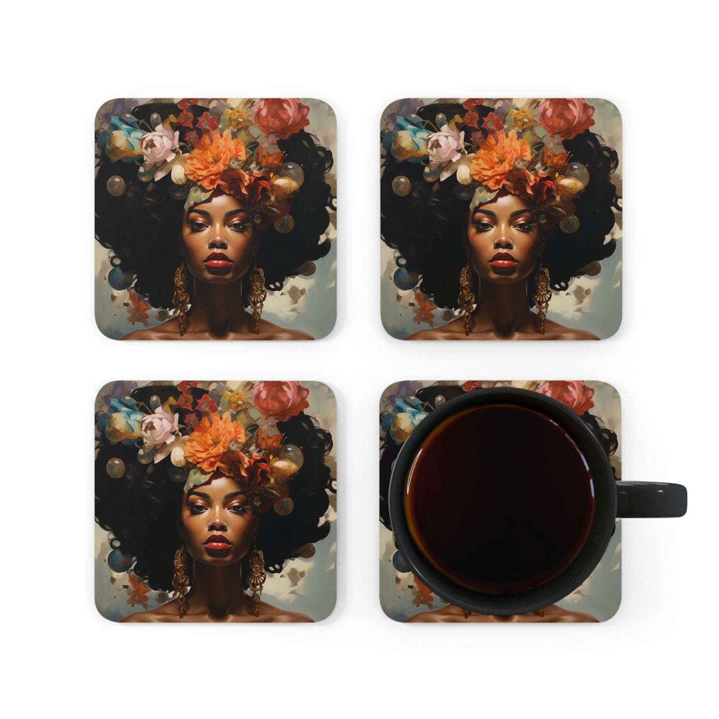 Corkwood Coaster Set - Artful