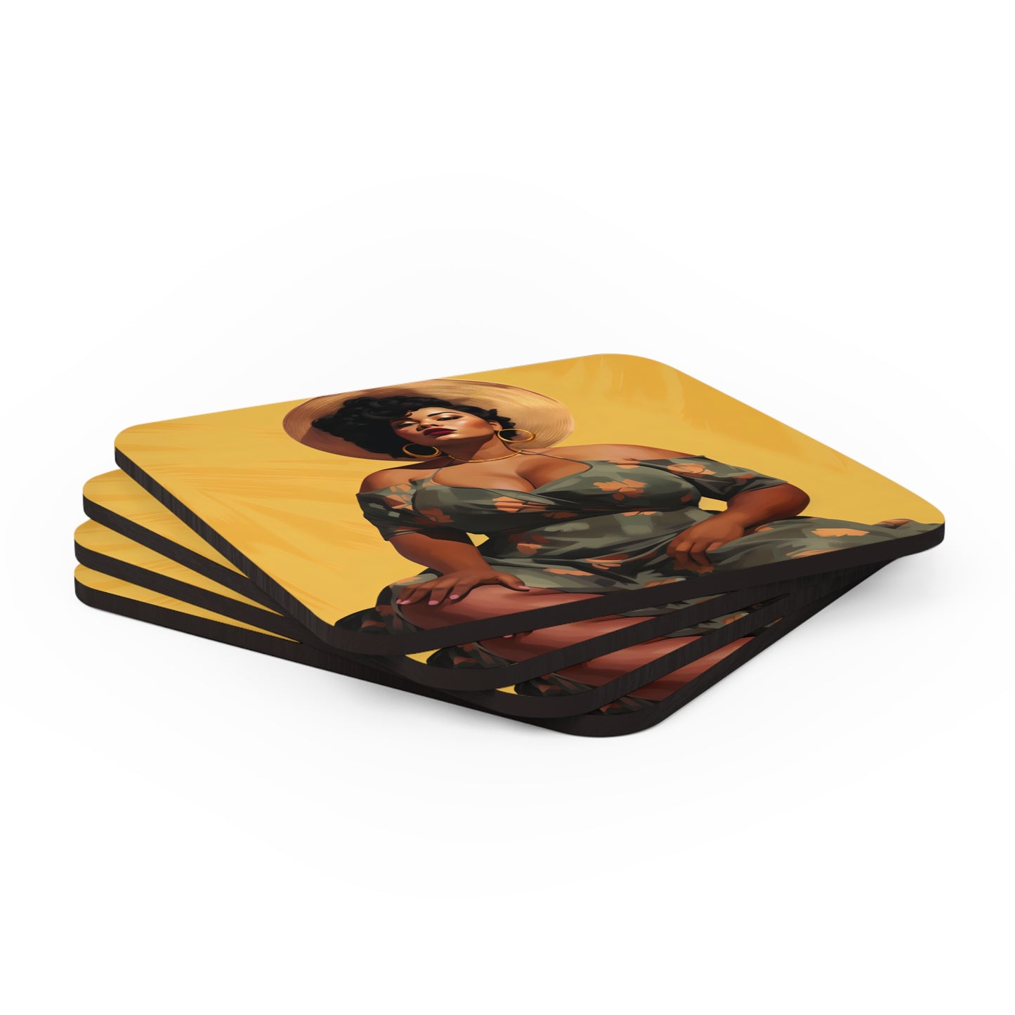 Corkwood Coaster Set - Number 1