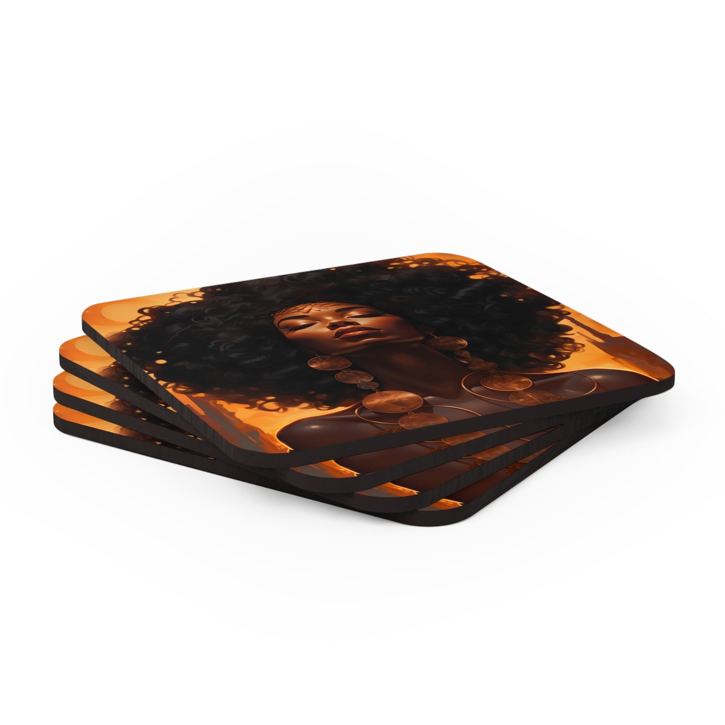 Corkwood Coaster Set - Brandi