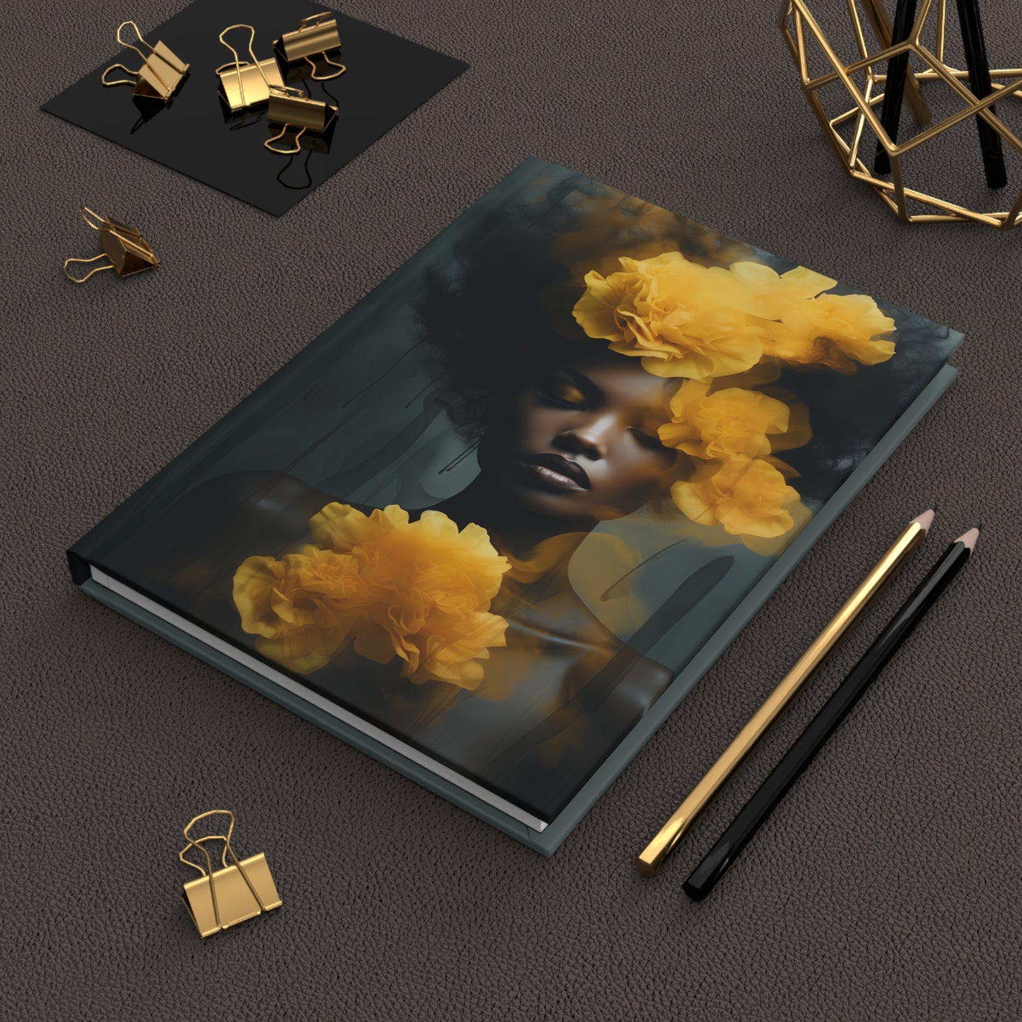 Hardcover Journal Matte - Yellow Carnations