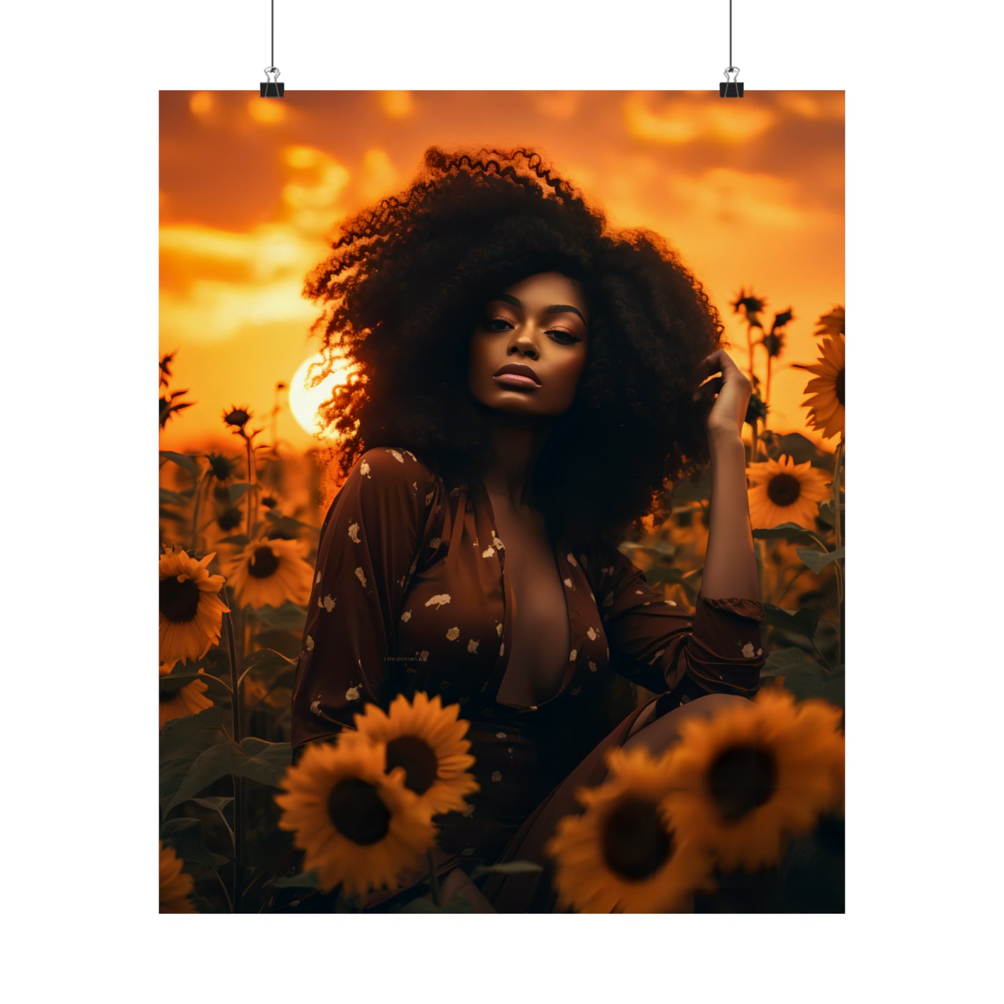 Matte Vertical Posters - Sunflowers