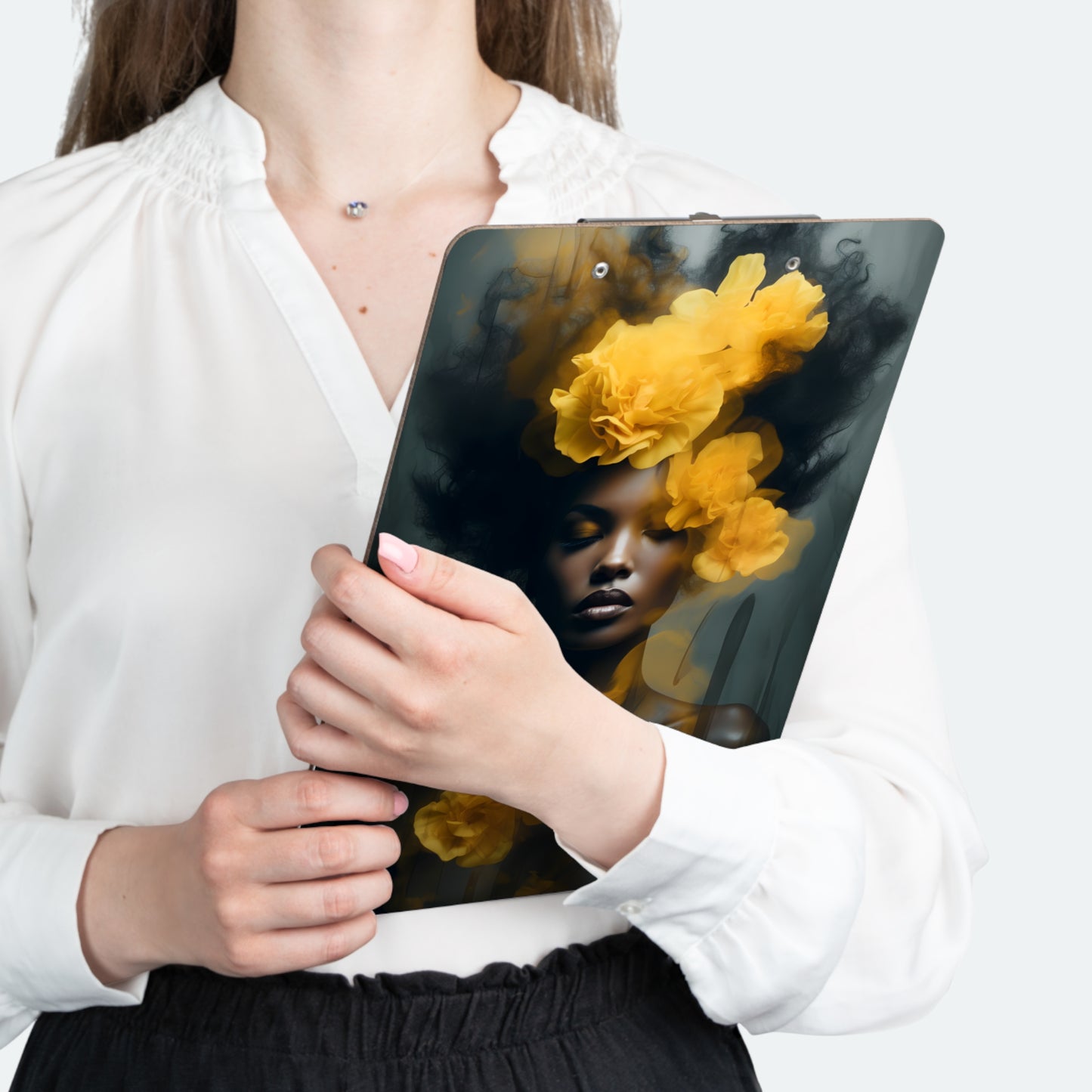 Clipboard - Yellow Carnations