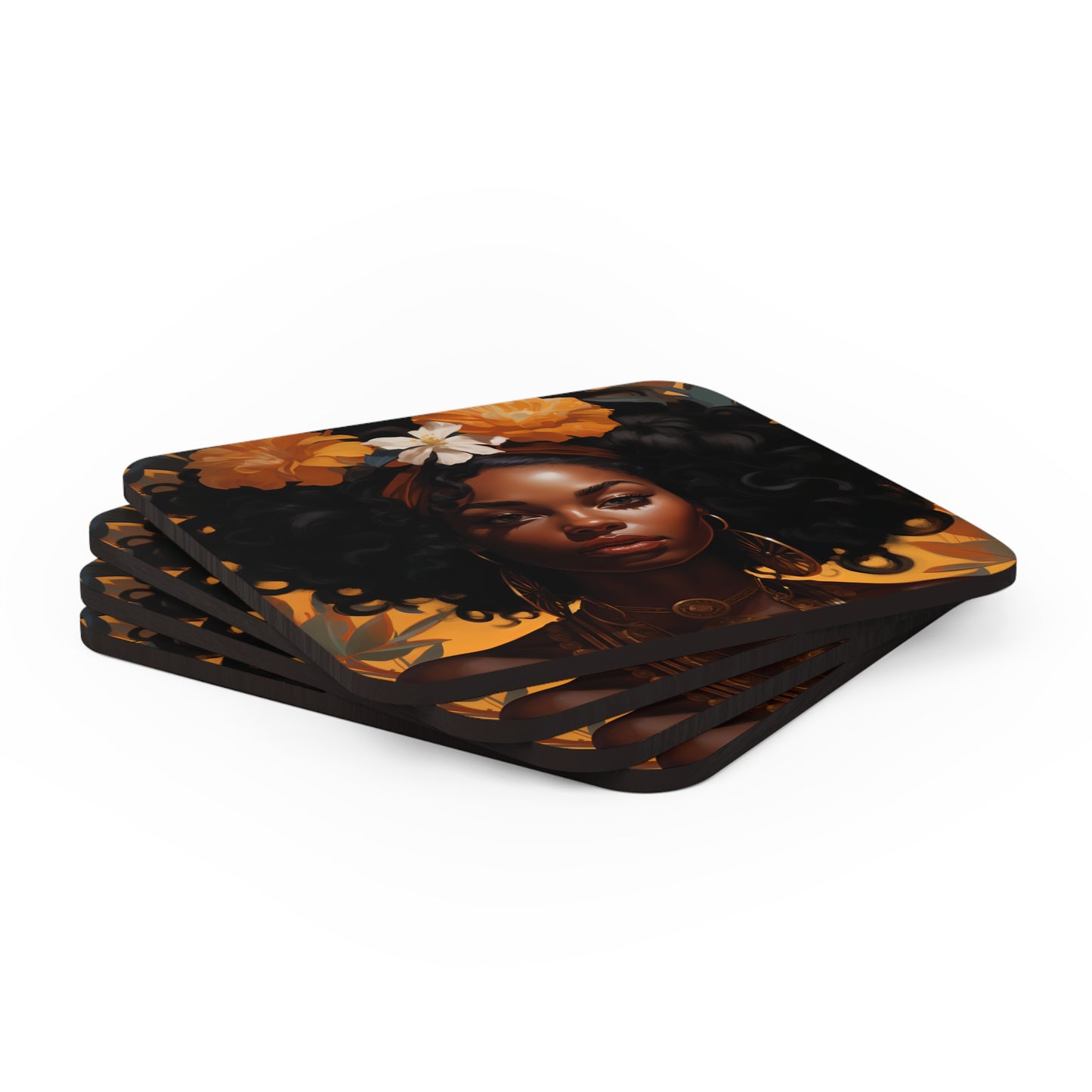 Corkwood Coaster Set - Lily