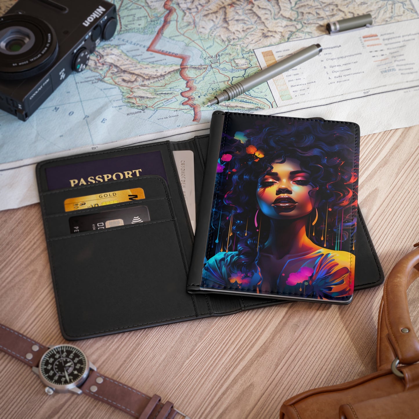 Passport Cover - Neon Glow