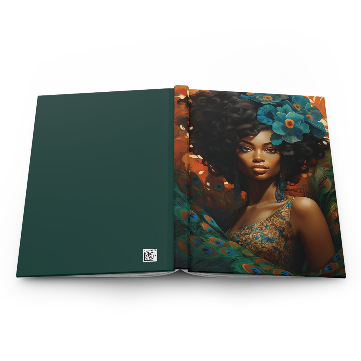 Hardcover Journal Matte - Peacock