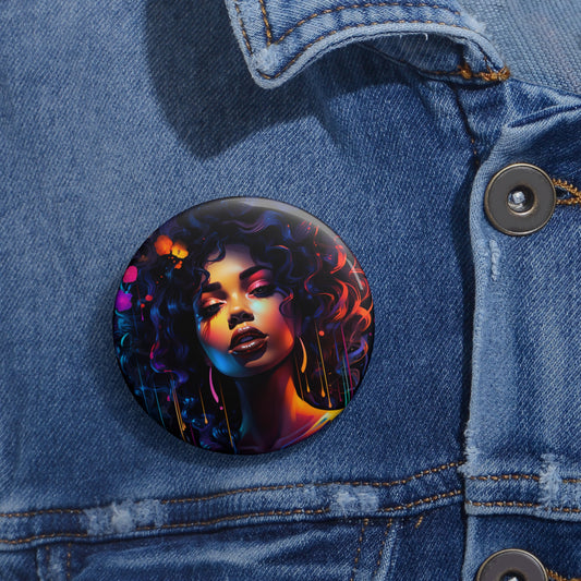 Custom Pin Buttons - Neon Glow