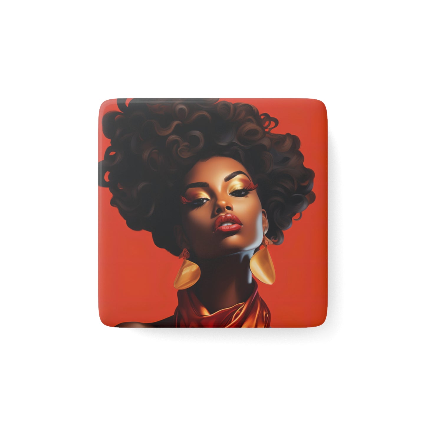 Porcelain Magnet, Square - Vogue