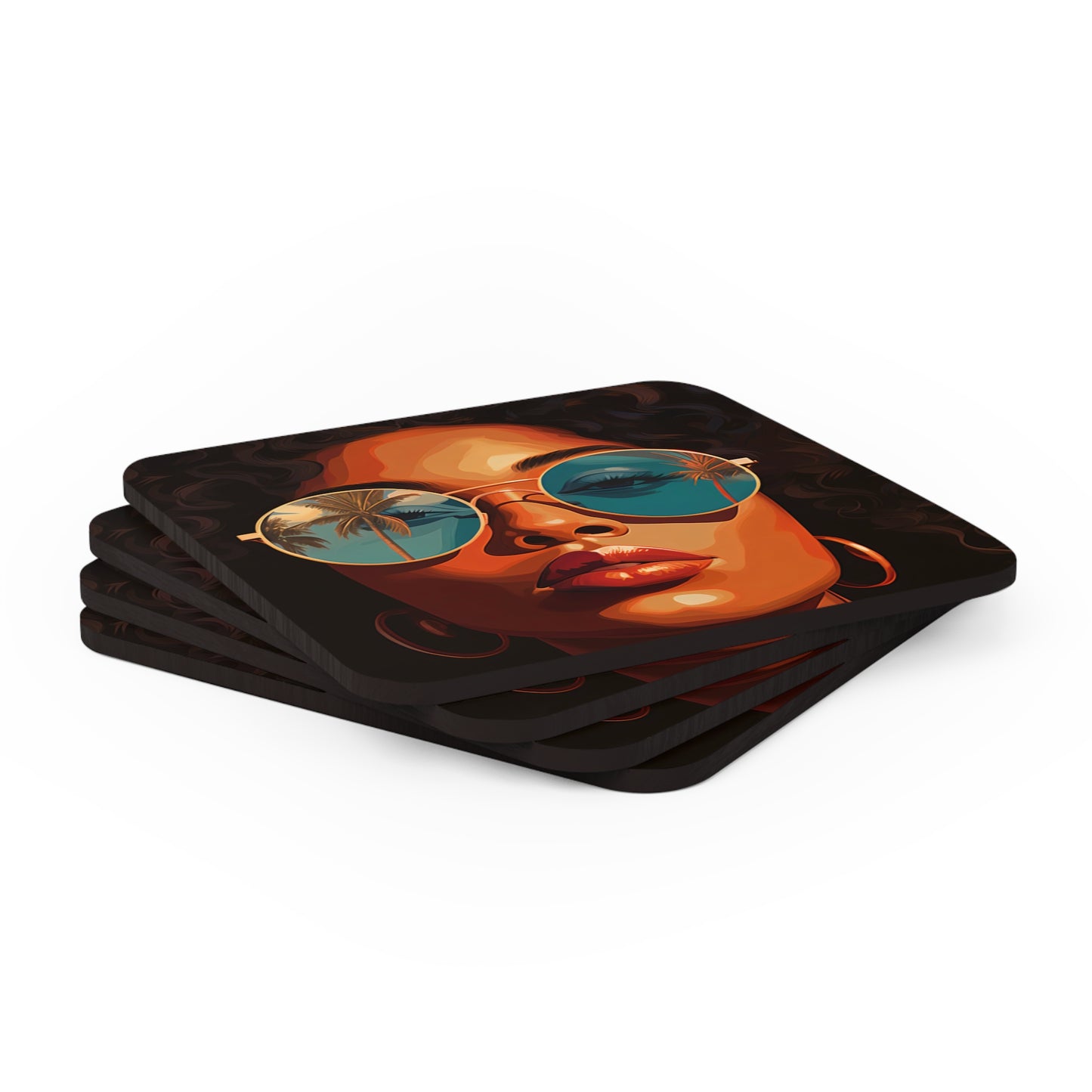 Corkwood Coaster Set - Cali Dream