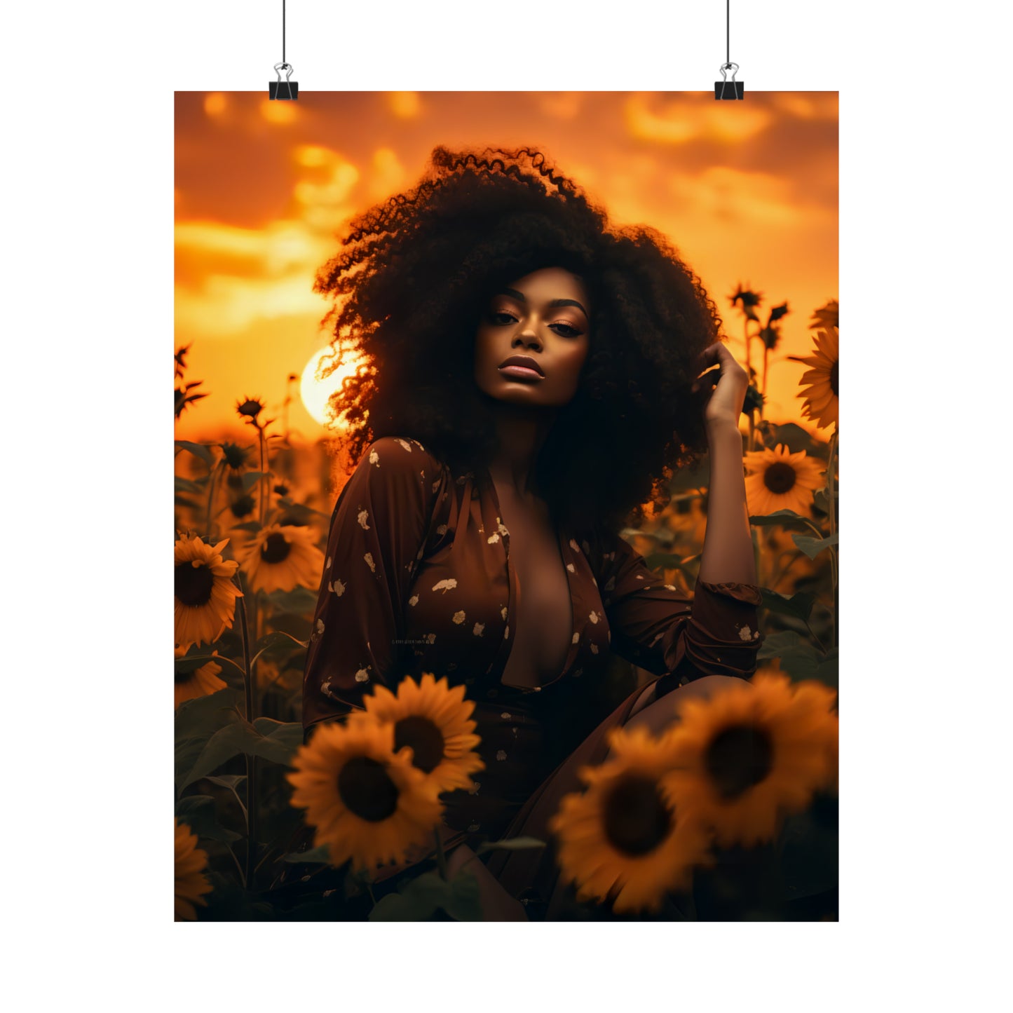 Matte Vertical Posters - Sunflowers