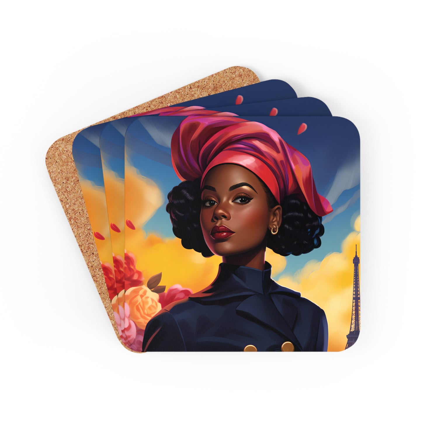 Corkwood Coaster Set - Oui Oui