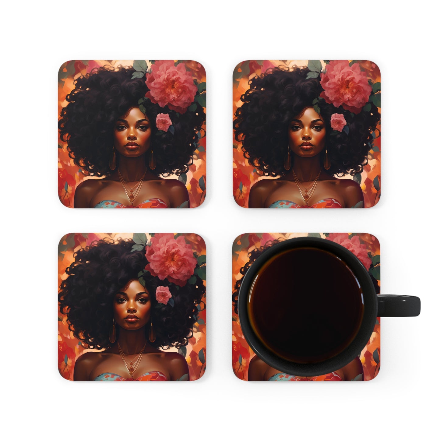 Corkwood Coaster Set -  Ari