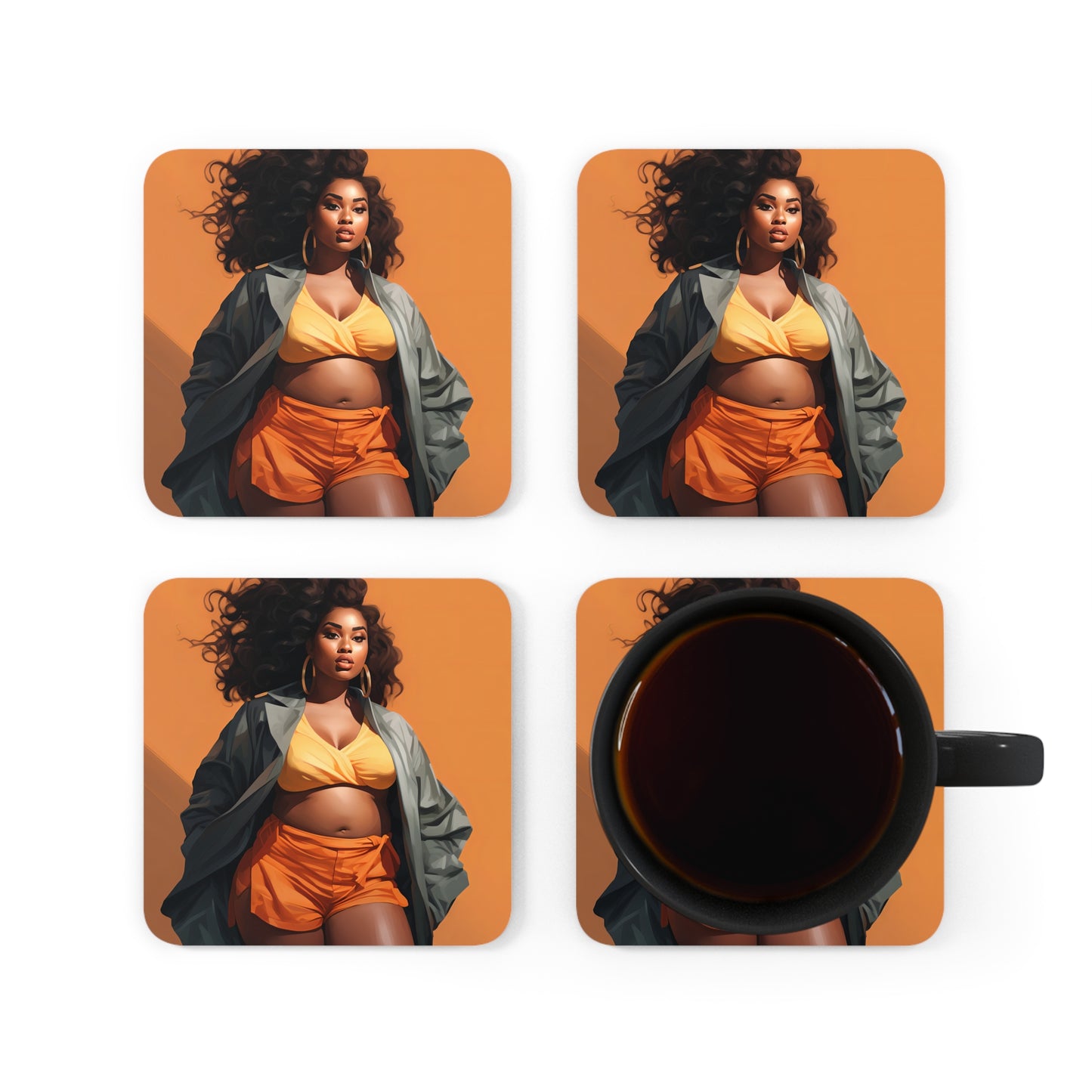 Corkwood Coaster Set - Fine