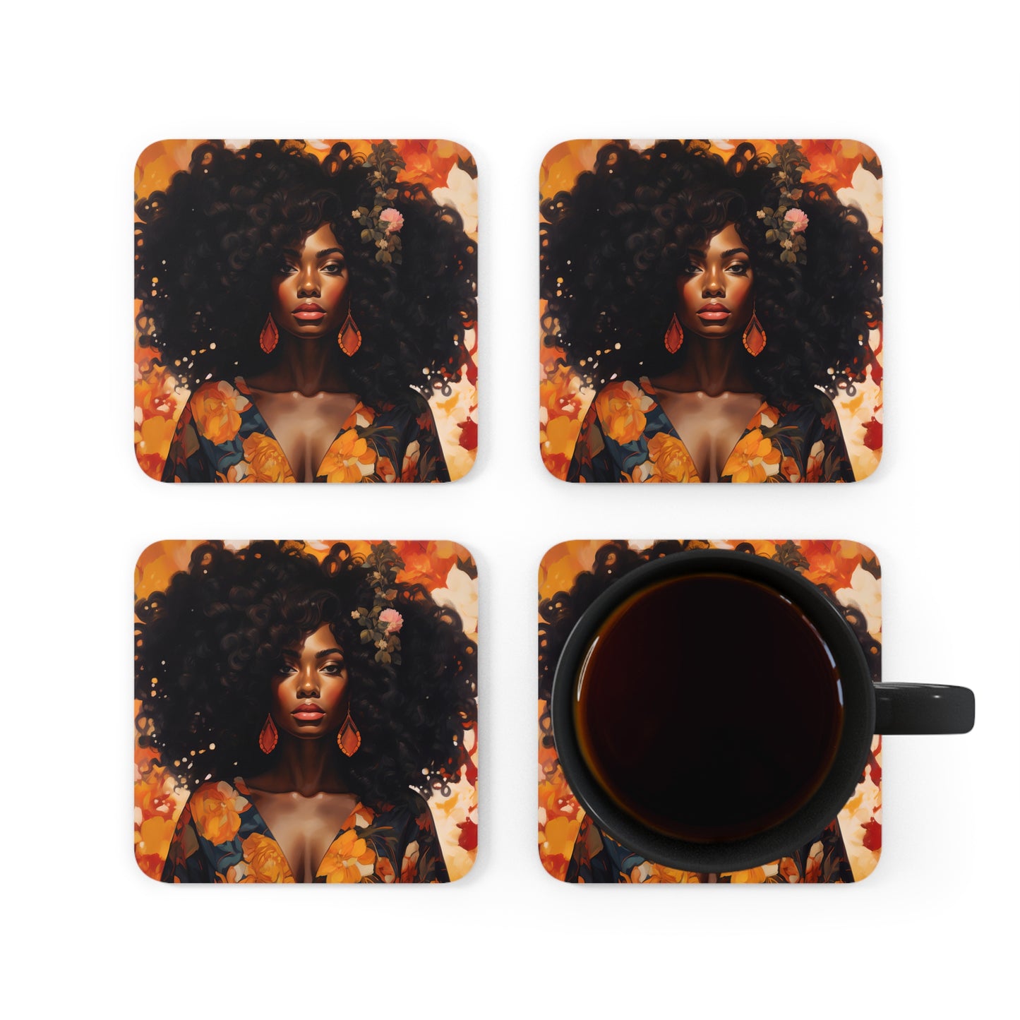 Corkwood Coaster Set - Tasha