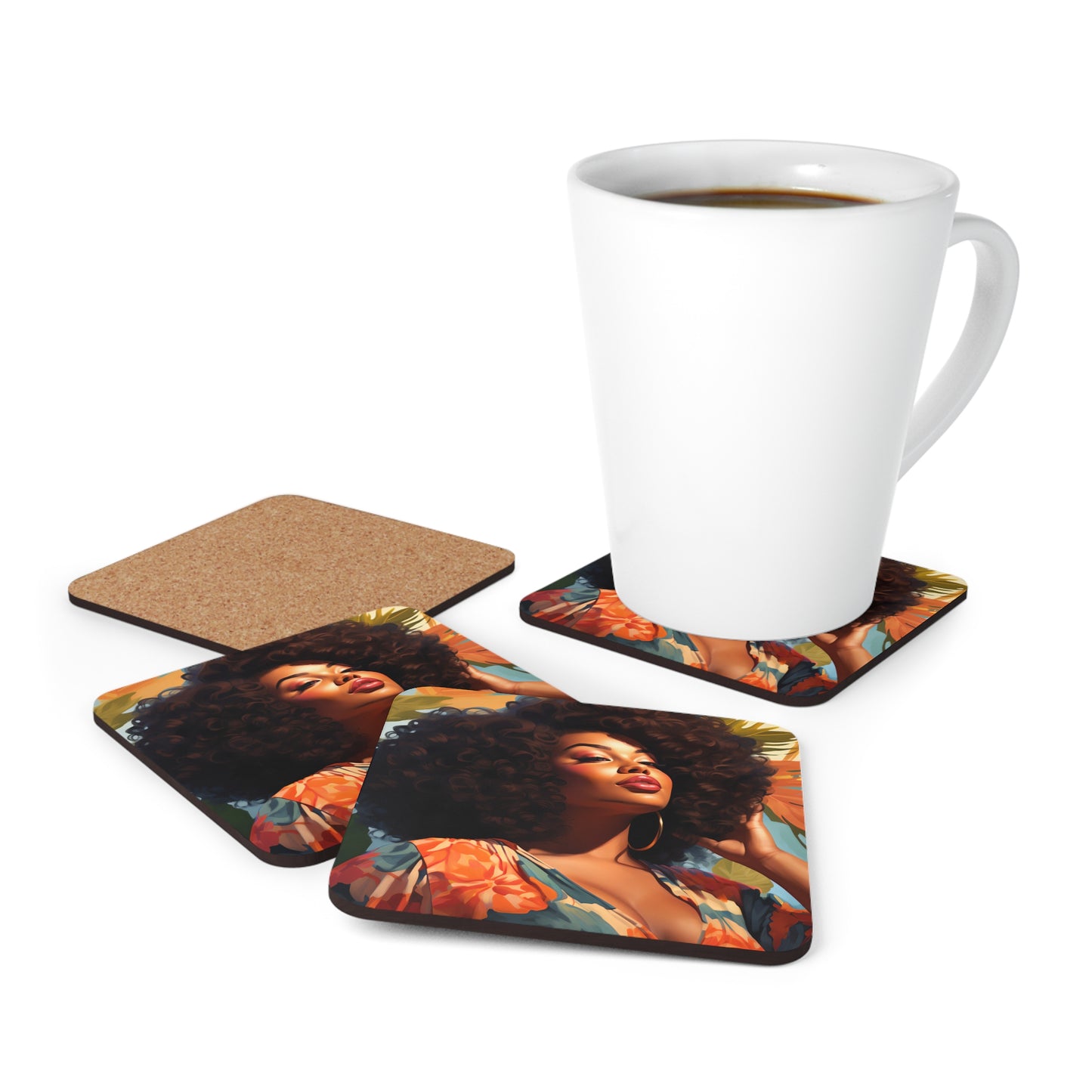 Corkwood Coaster Set - Coco