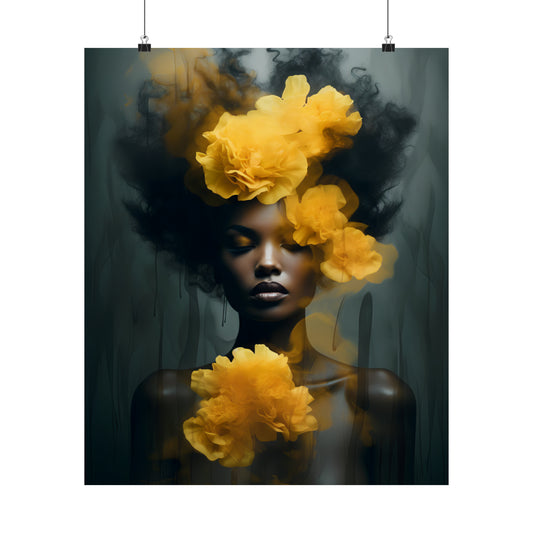 Matte Vertical Posters - Yellow Carnations