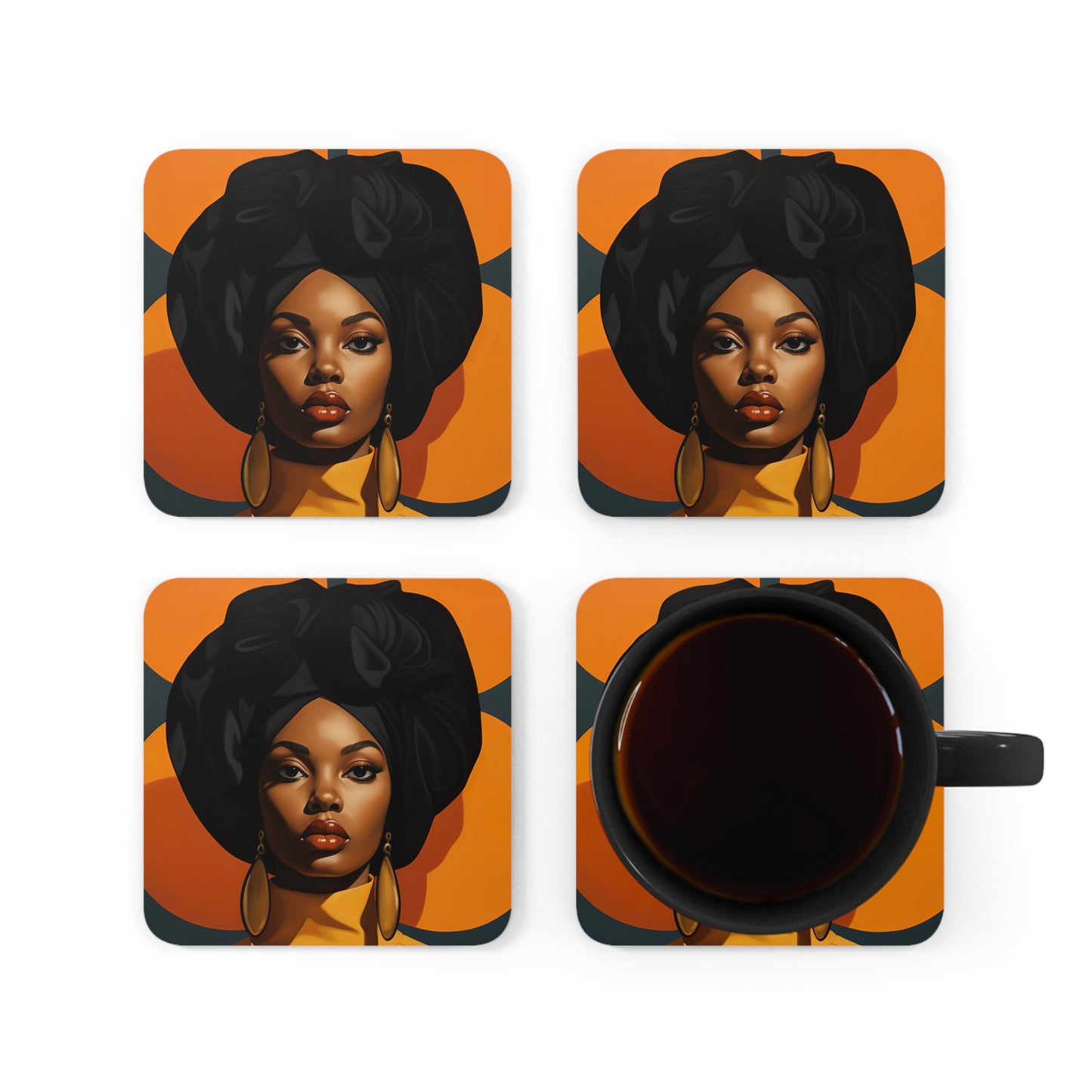 Corkwood Coaster Set - Graceful