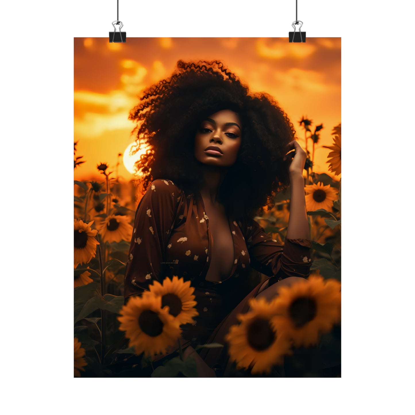 Matte Vertical Posters - Sunflowers