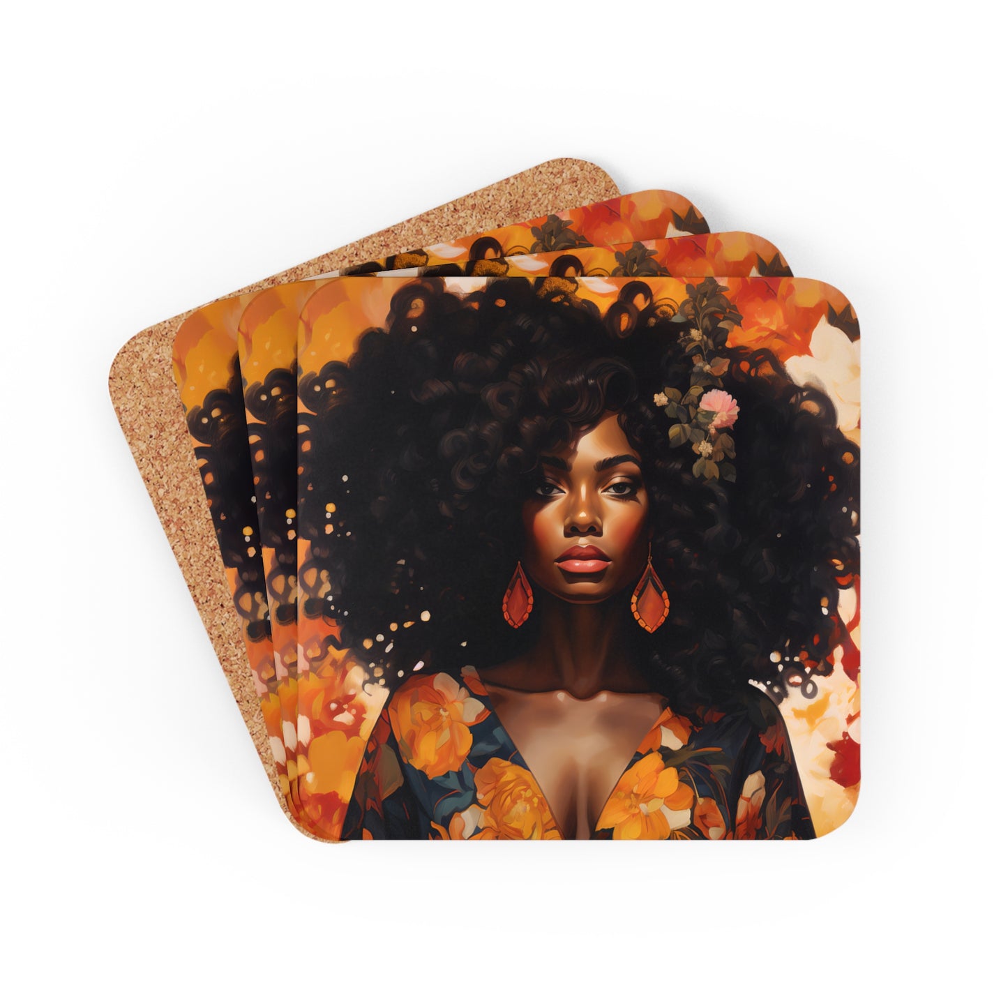 Corkwood Coaster Set - Tasha