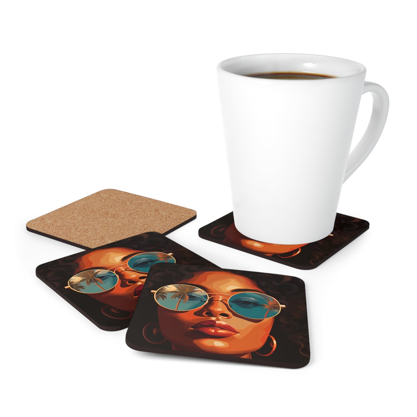 Corkwood Coaster Set - Cali Dream