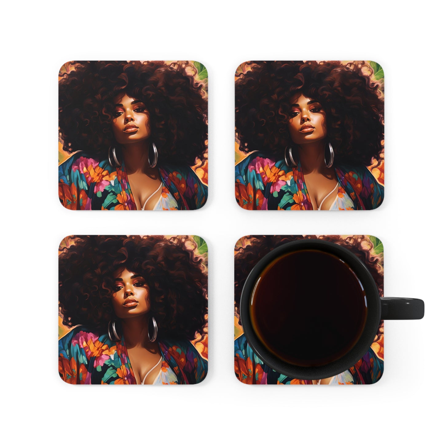 Corkwood Coaster Set - Jazz