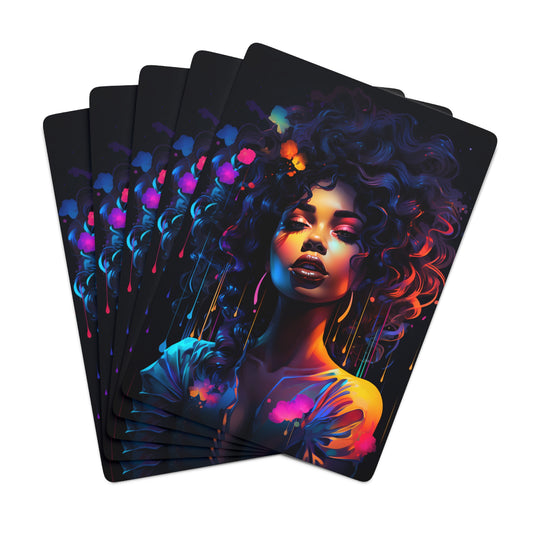 Custom Poker Cards - Neon Glow