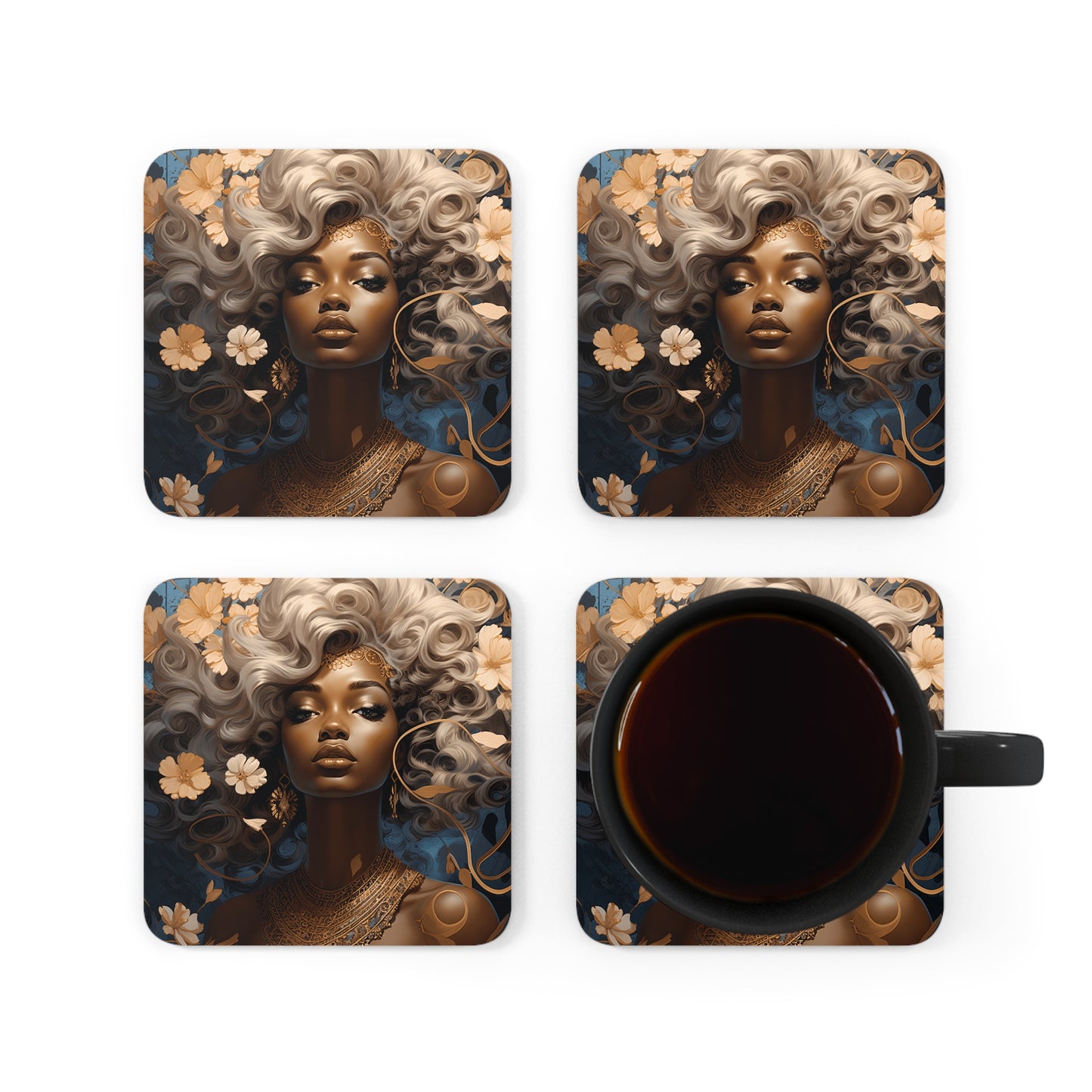 Corkwood Coaster Set - Underwater