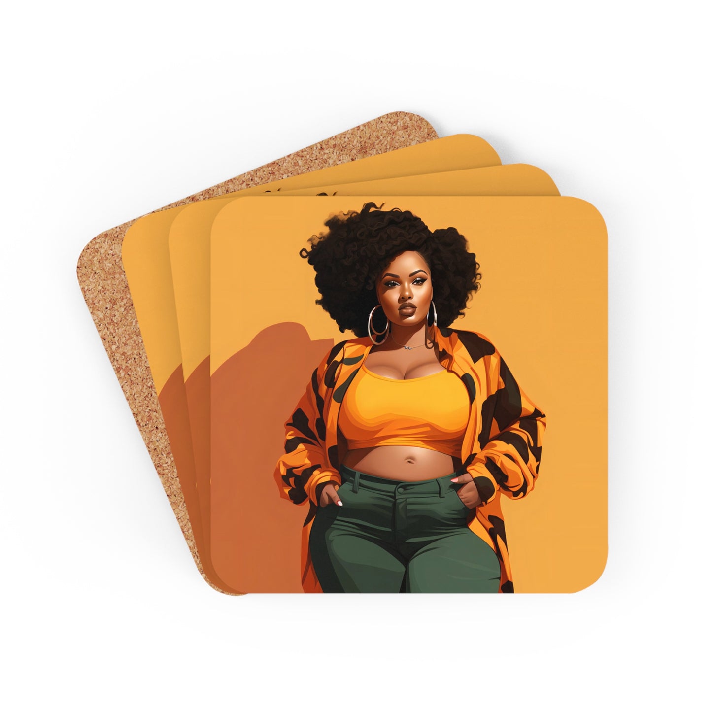 Corkwood Coaster Set - Thickie Vickie