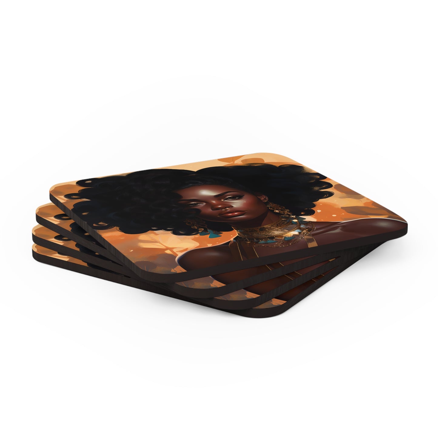 Corkwood Coaster Set - Sasha