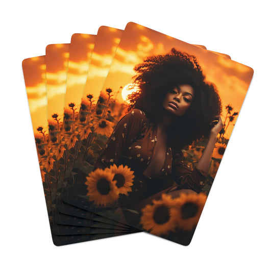 Custom Poker Cards - Sunflowers