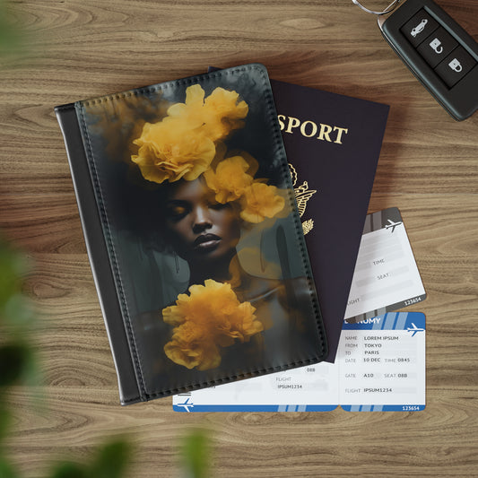 Passport Cover - Yellow Carnations