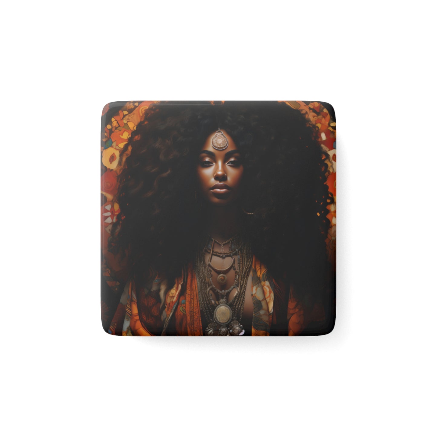 Porcelain Magnet, Square - Erykah