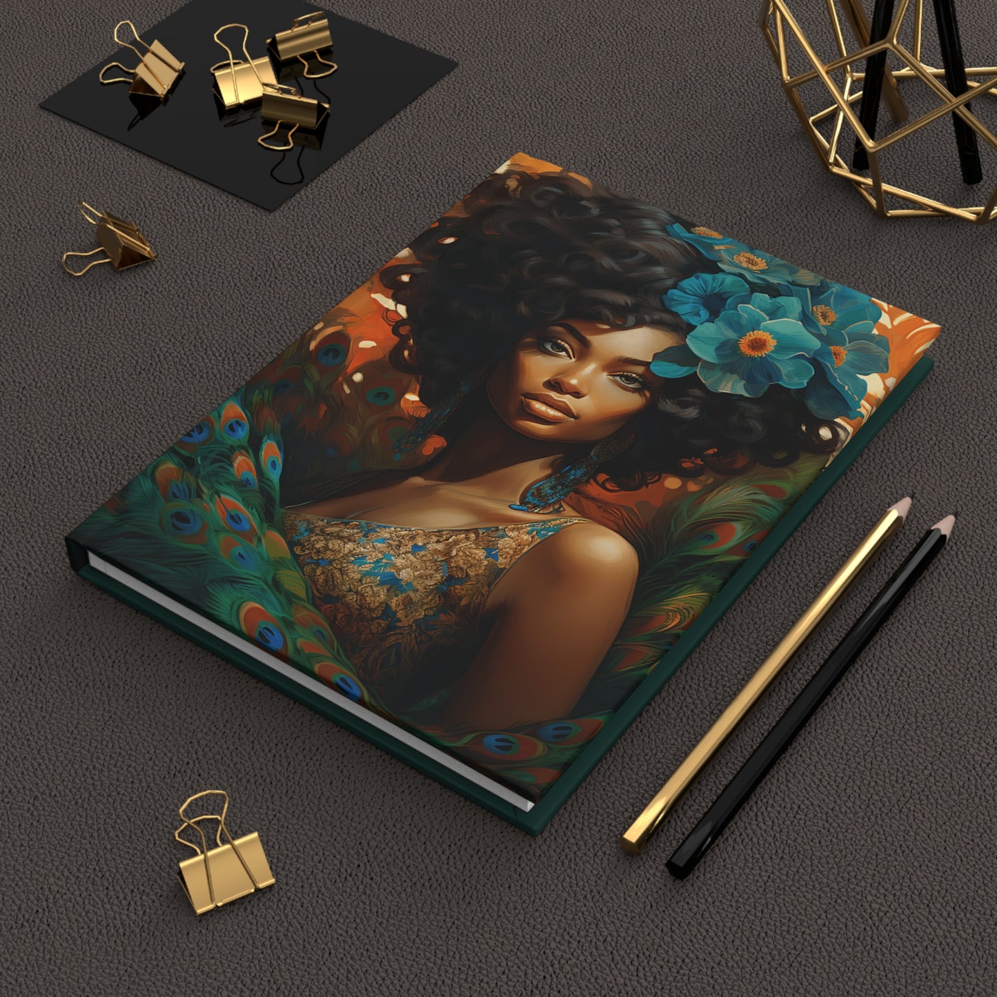 Hardcover Journal Matte - Peacock