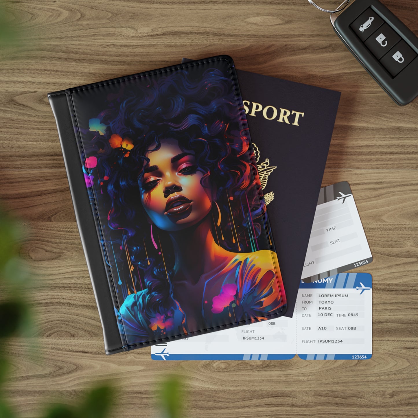 Passport Cover - Neon Glow