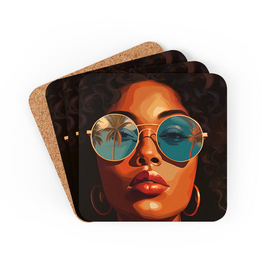 Corkwood Coaster Set - Cali Dream