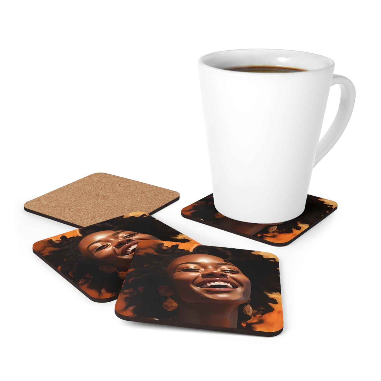 Corkwood Coaster Set - Joy