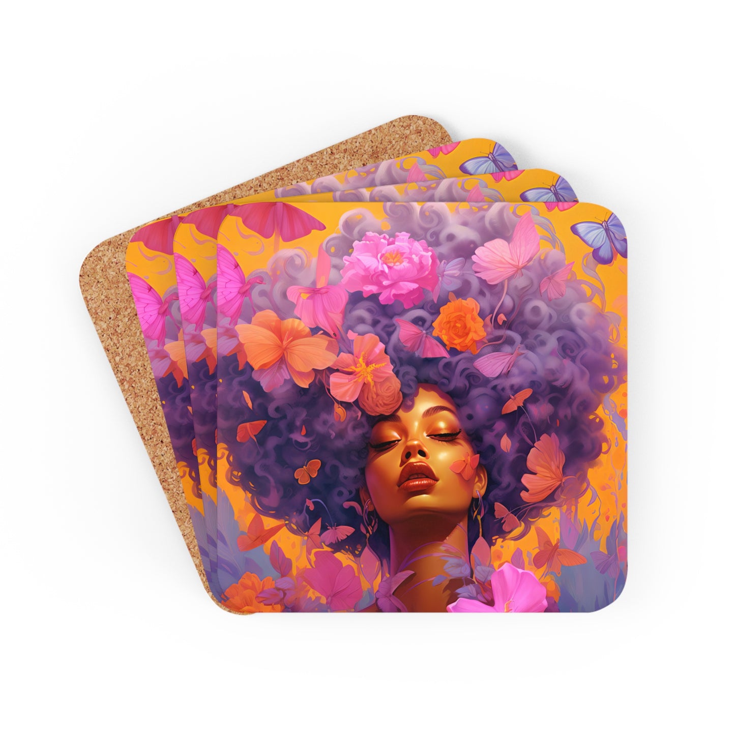 Corkwood Coaster Set - Wanderlust