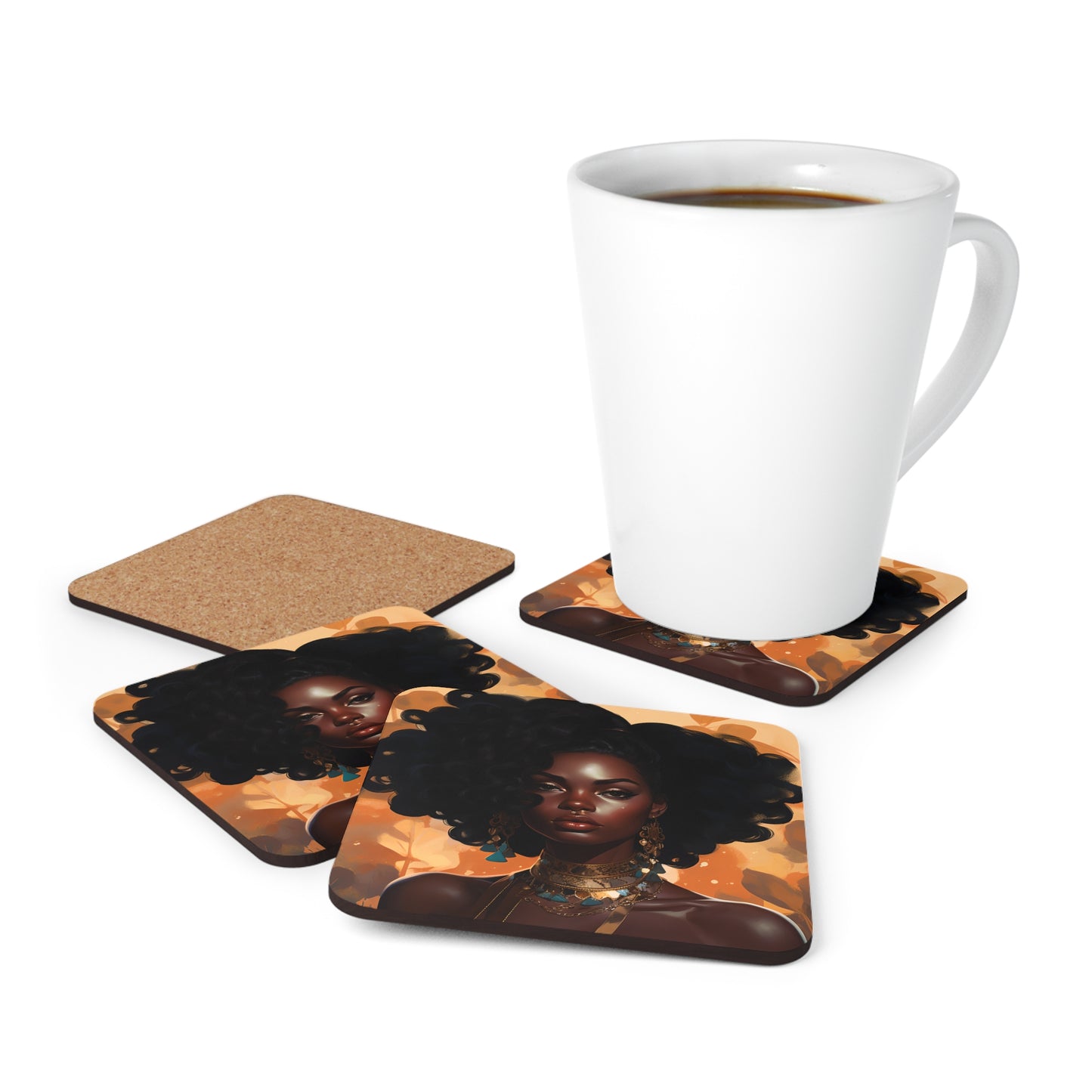 Corkwood Coaster Set - Sasha