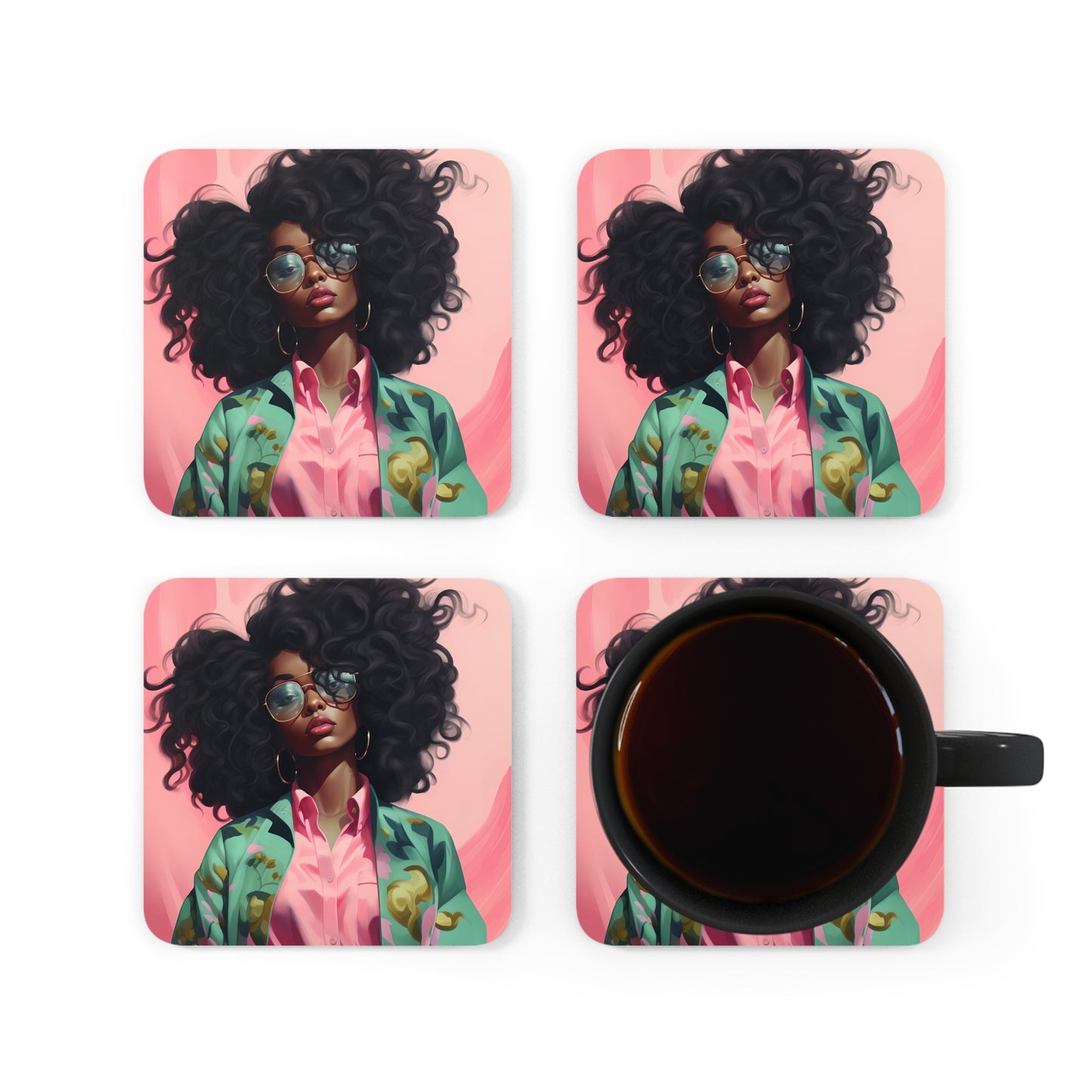 Corkwood Coaster Set - Chill