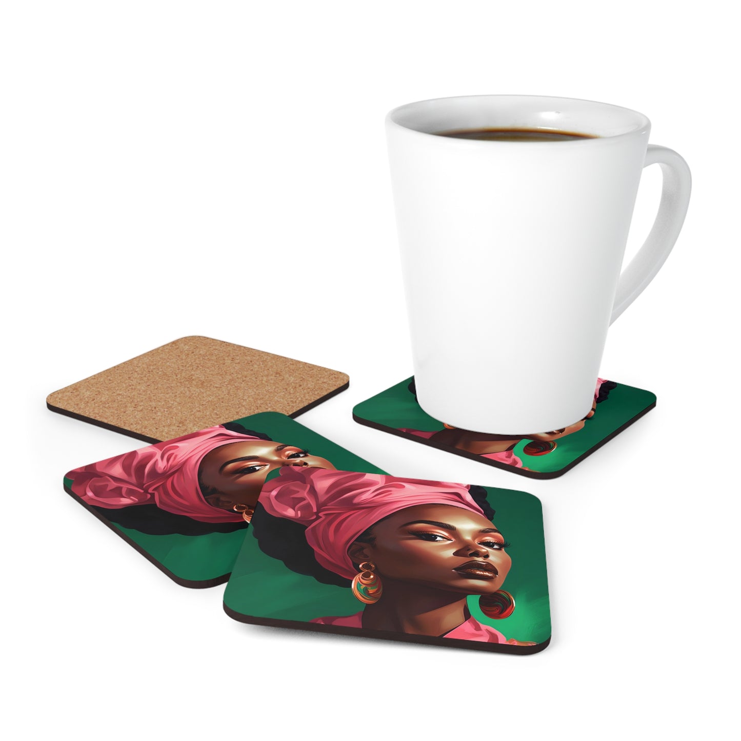 Corkwood Coaster Set - Royal