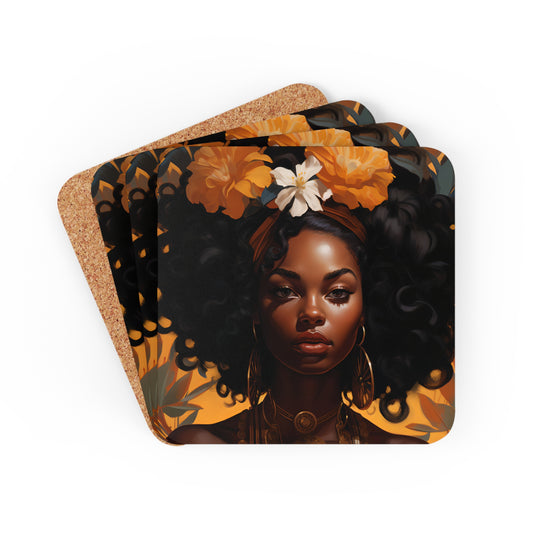 Corkwood Coaster Set - Lily