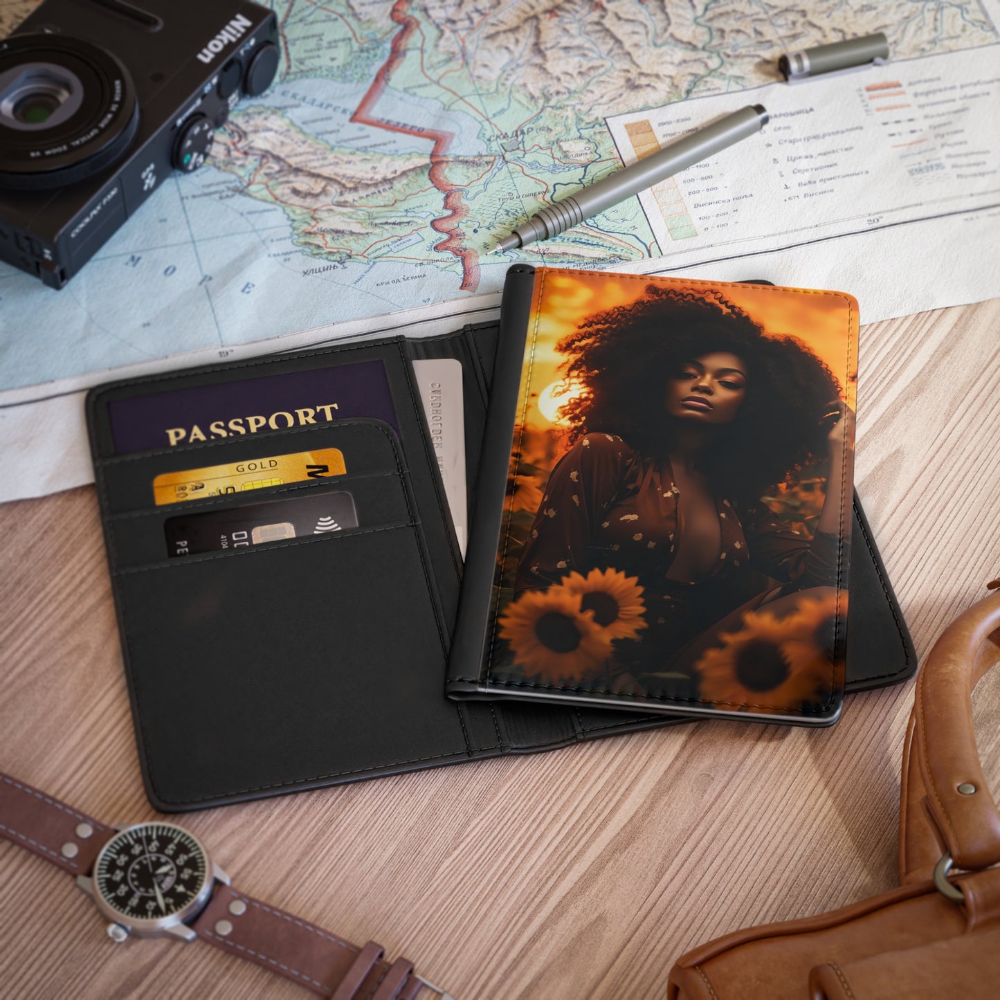 Passport Cover - Sunflowers