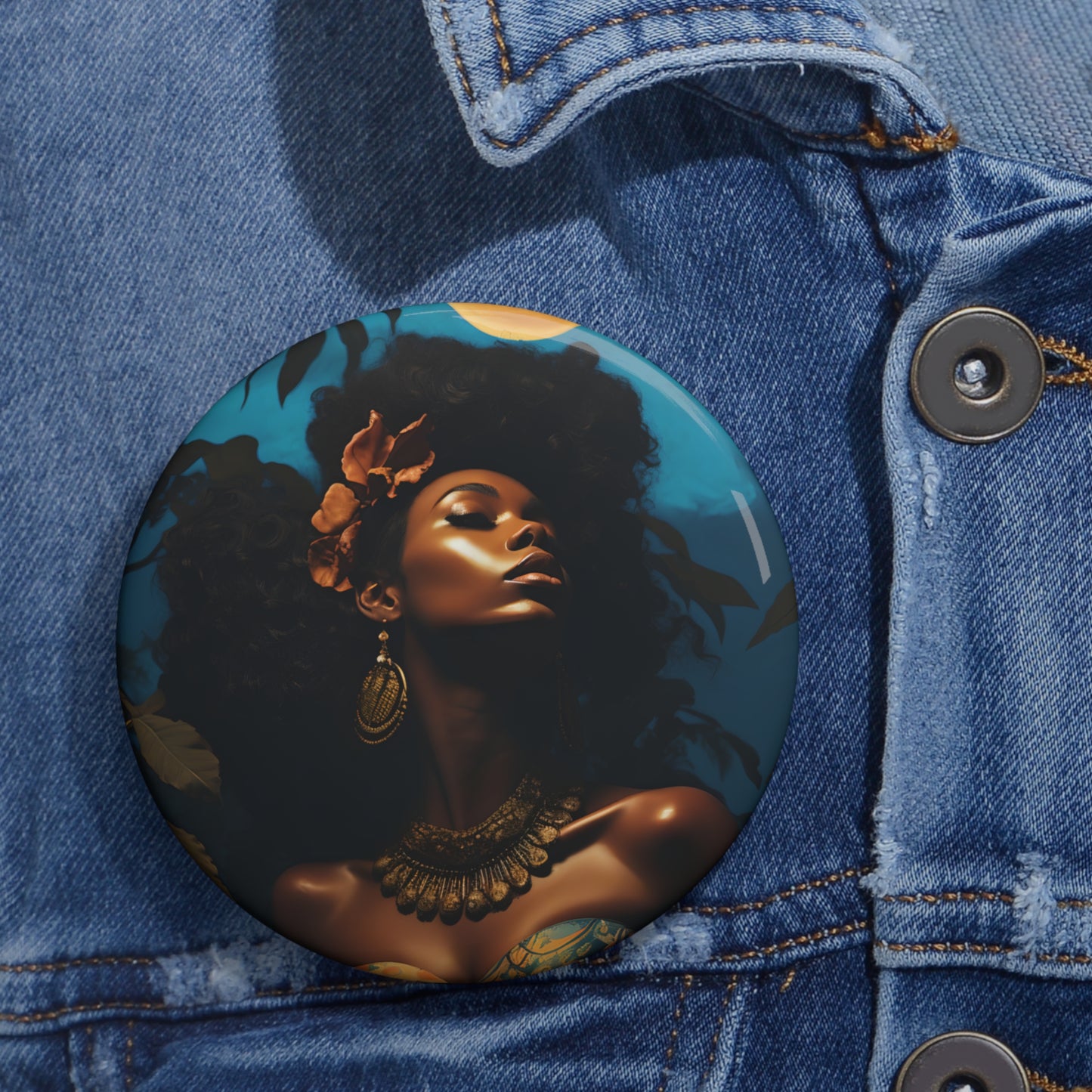 Copy of Custom Pin Buttons - Moon Glow